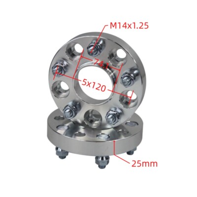 2X 25mm 5x120 Spurverbreiterung M14x1,25 74,1 Spurplatten Für BMW X5 X6 06-18 DE
