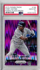 2015 Panini Prizm Tony Gwynn Purple Flash Prizm PSA 10
