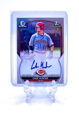 CADE HUNTER 2023 Bowman Chrome #CPA-CH 1ST BOWMAN PROSPECT AUTOGRAPH REDS