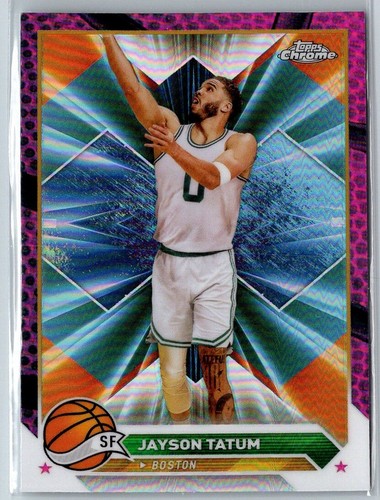 2024-25 TOPPS CHROME PINK BASKETBALL JAYSON TATUM BOSTON CELTICS #164 - Picture 1 of 2