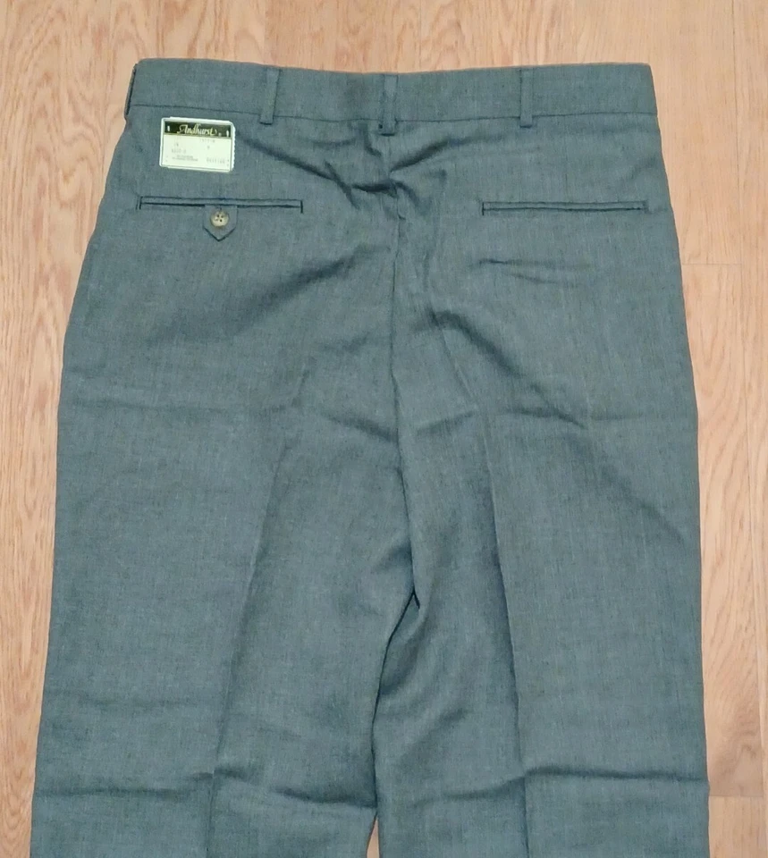 Pantalones de vestir gris calce recto Andhurst para hombre talla 34x31 Foto 3 de 4