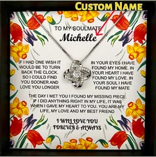 Personalized Valentine/Birthday Necklace Gift for Soulmate/Wife/Girlfriend