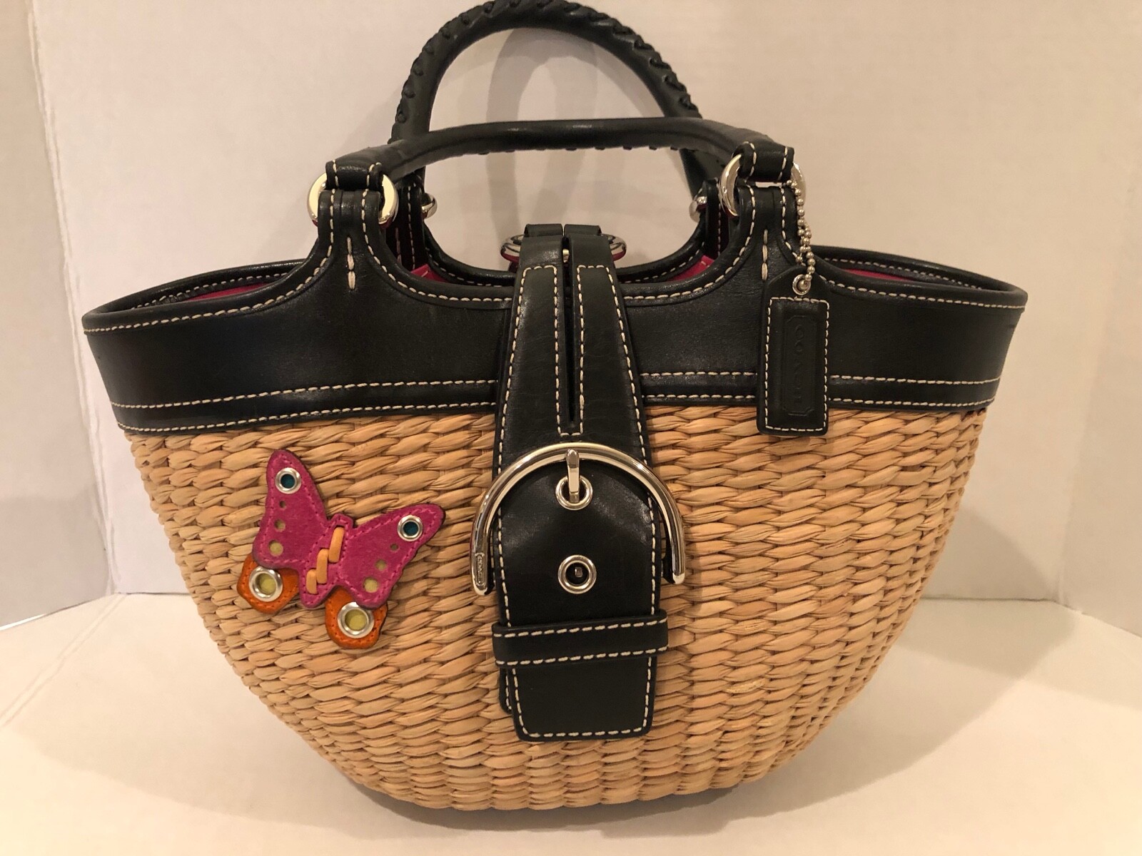 COACH VINTAGE LIMITED EDITION BASKET PURSE BLACK Gem