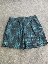 Speedo Swim Trunks Mens XXL Aqua Black Active Swim Athletic TurboDri Poolside