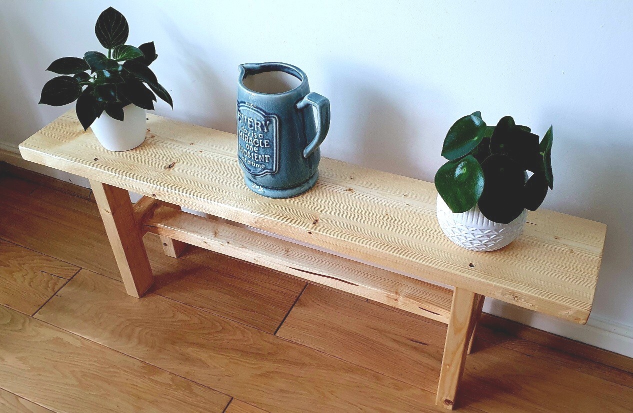 Rustic Handmade Garden Bench/Reclaimed Scaffold Board/ Wooden Bench eBay