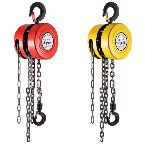 VEVOR 1/2/3Ton Manual Chain Puller Block Hoist Ratchet Type w/ 7'-20' Chain Hook - Picture 1 of 134