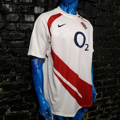 England Team Jersey Rugby Shirt White Red Nike 234516-100 Trikot