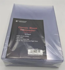 Pack of 10 GuardHouse Silver Age Comic Book Rigid Clear Plastic Topload Holders