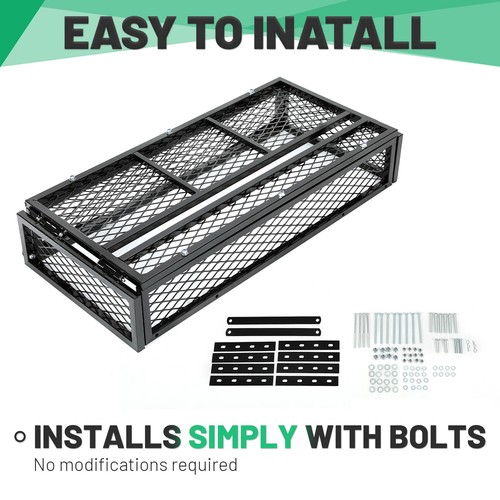 Universal For ATV Front&Rear Drop Cargo Basket Rack Storage Carrier Hauler 2 PCS - Picture 8 of 21