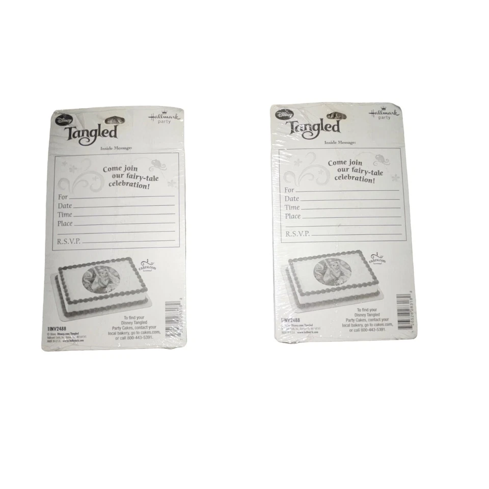 Nuevo en Paquete Sello Disney Enredado Fiesta de Cumpleaños Invitaciones 2 Paquetes Princesa Rapunzel Foto 2 de 3
