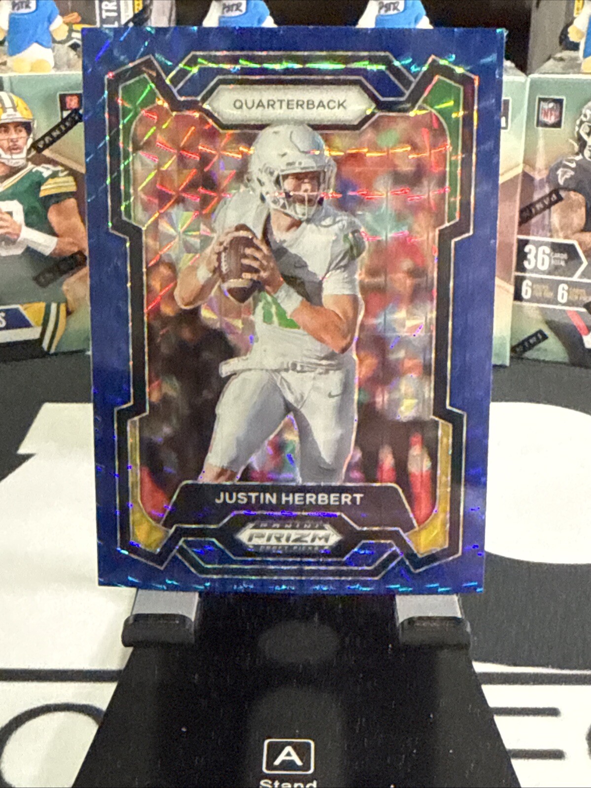 2024 Panini Prizm Draft Picks Justin Herbert Blue Finite /89 Oregon Chargers 🔥