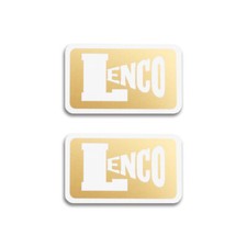 Lenco Turntable Logo Badge Metal Custom Made 49.5mm 1.95" X30.5mm 1.2" GOLD