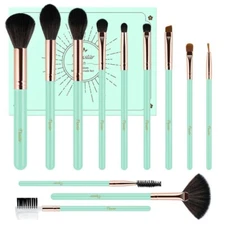12 pcs Makeup BRUSHES Kit Set Powder Foundation Eyeshadow Eyeliner Lip Brush NEW
