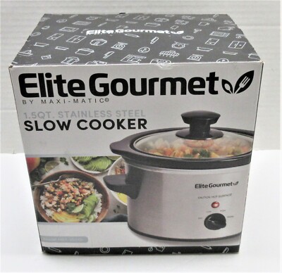 Elite Products MST-250XS 1.5 Qt Electric Slow Cooker