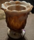 IMPERIAL Slag Glass Caramel Brown Slag Toothpick Holder — photo 1