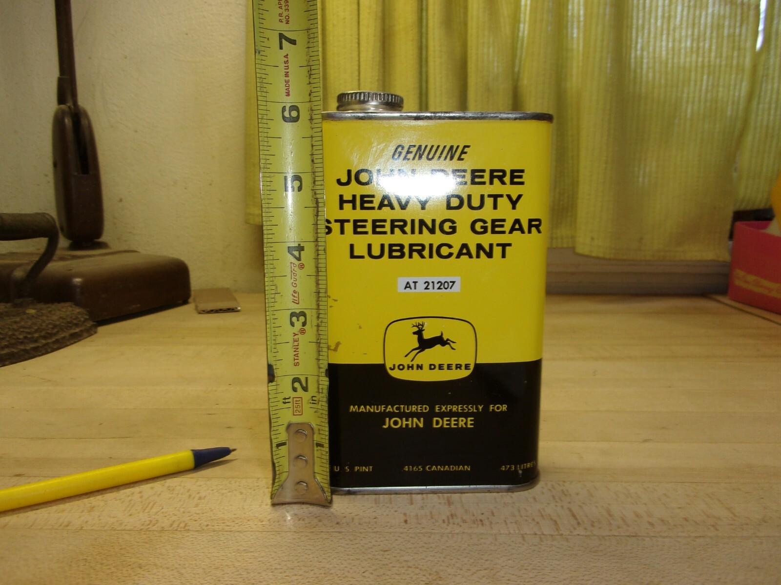 vtg genuine john deer heavy duty steering gear lubricant can 4 legged