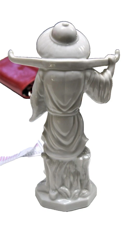 Estatuilla/estatua de porcelana blanca de hombre de porcelana de hueso genuino de colección Foto 2 de 4