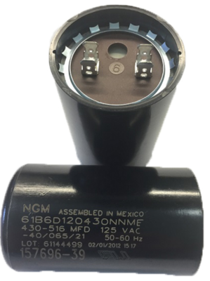 NGM 61B6D120430NNME, 157696-39 OEM START CAPACITOR, 430-516 MFD