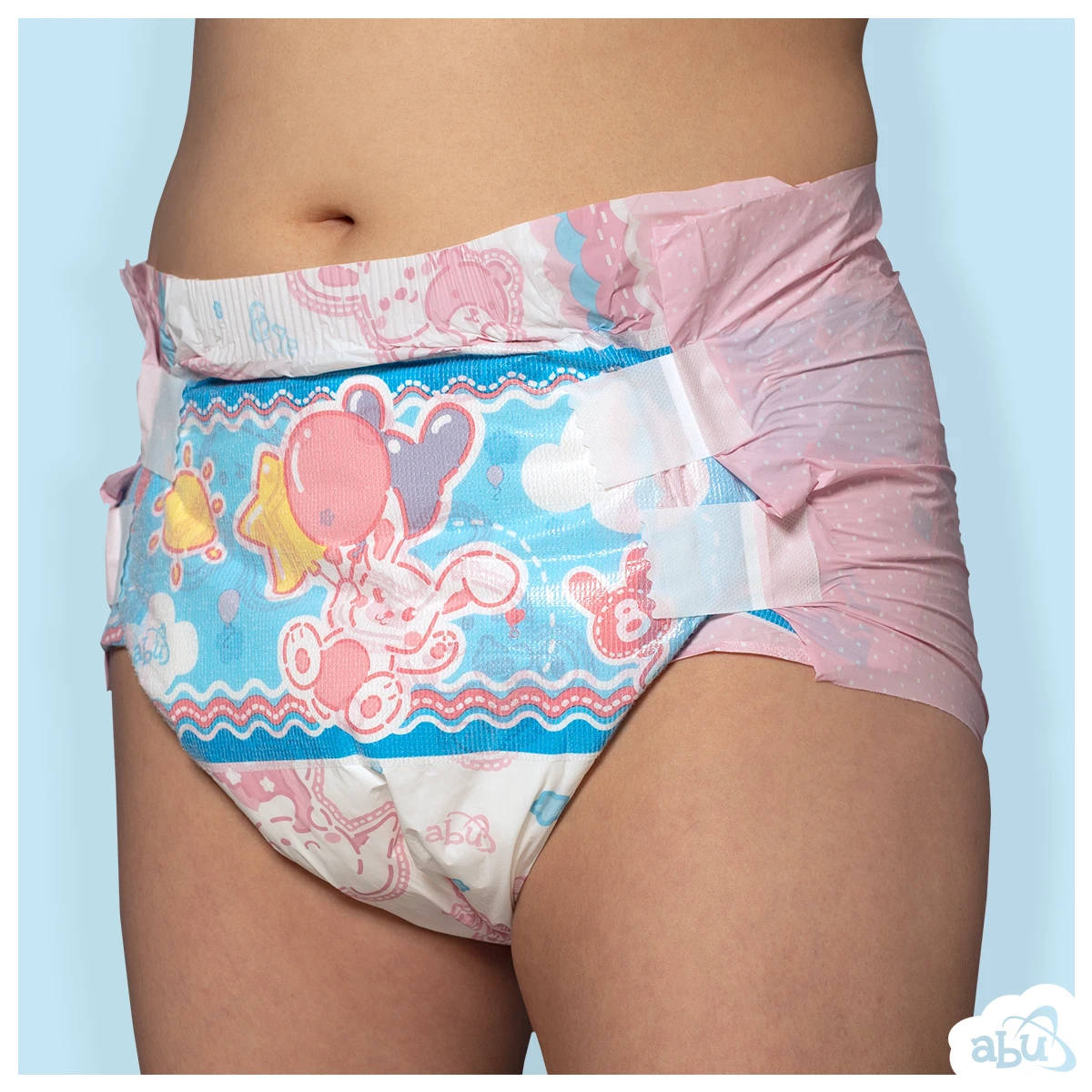 *2 PC* ABU BunnyHopps (4 Tape) adult diaper/ nappy Sampler