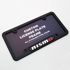 For Nismo Sport Brand New License Frame Plate Cover Stainless Steel Black