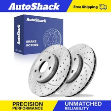 Front Drilled Slotted Brake Rotors for Ford C-Max 2012-2018 Focus 2.0L