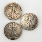 1936 P (Toner), D & S Walking Liberty Silver Half Dollars~3 Coins