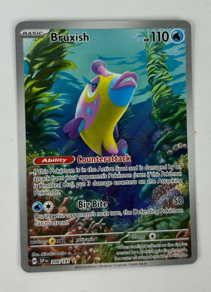 Pokemon Bruxish Illustration Rare SV08: Surging Sparks 200/191 NM