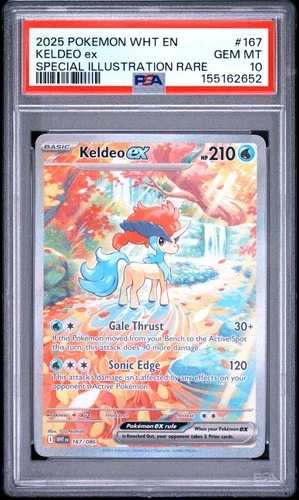 PSA 10 Keldeo EX 167/086 Pokemon White Flare Special Illustration Rare Card