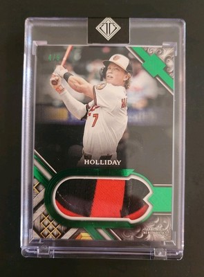 2025 Topps Transcendent Jackson Holliday 1/5 Patch Card Green #TCP-JH Orioles 