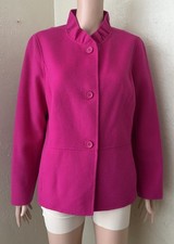 Talbots Hot Pink Wool Blazer Jacket Size 14p