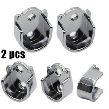 Trendy and Sleek Zinc Alloy Rod Bracket for Closet and Shower Curtain 22mm 2pcs