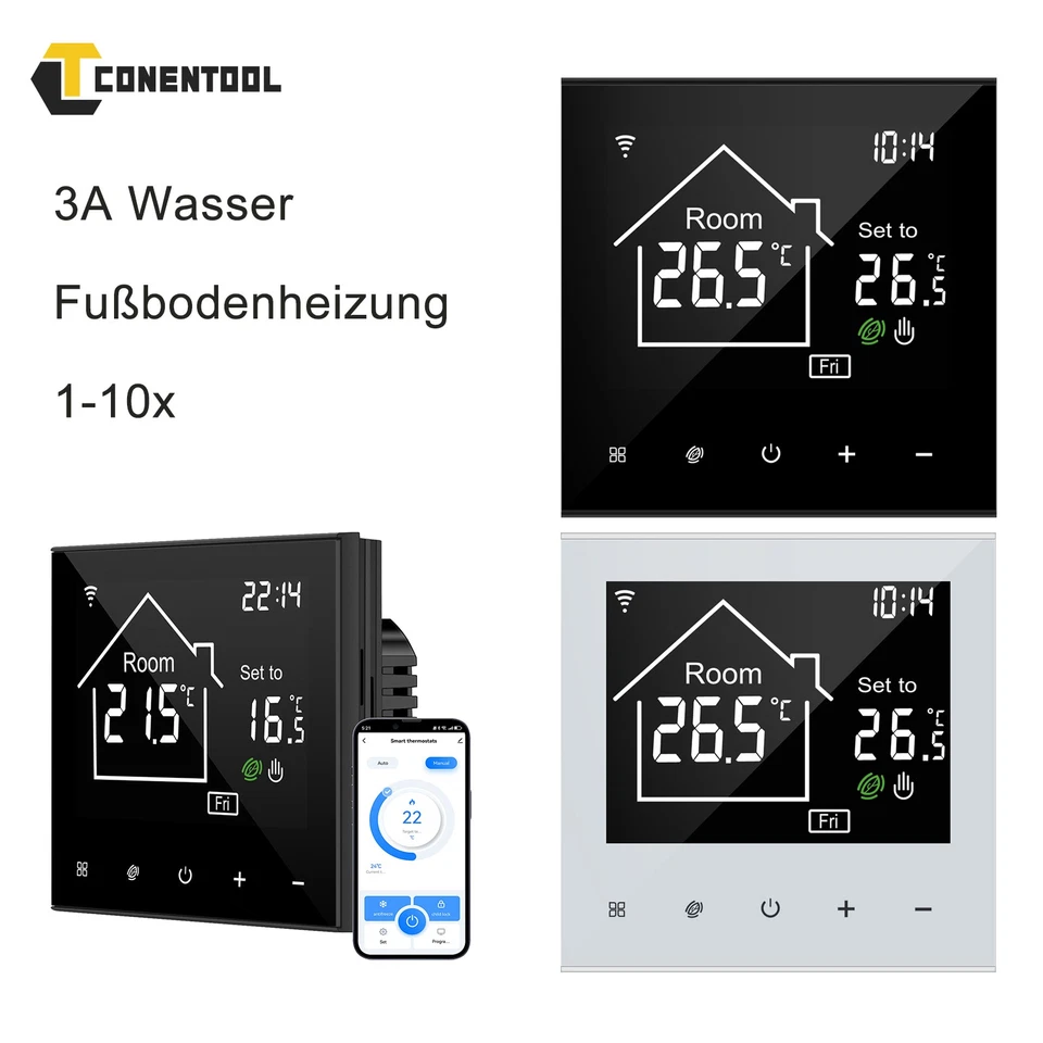 WiFi Thermostat Digital WLAN Raumthermostat Touch Fußbodenheizung Programmierbar - Bild 2 von 4