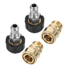 2 Sets Power Washer Attachments Hose Connectors Pressure Fittings