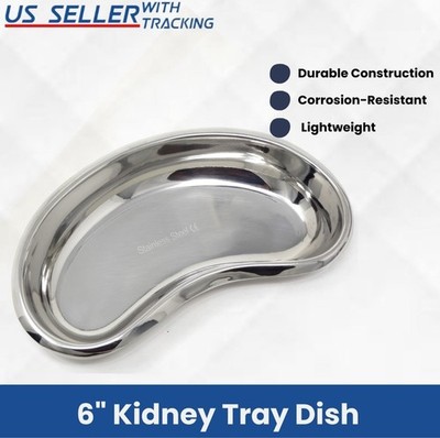 Professional Surgical KIDNEY TRAY DISH BASIN Stainless Steel - 6'' KIDNEY TRAY
