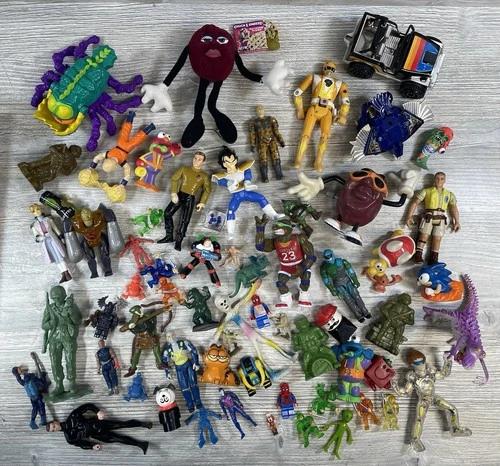 Vintage 70s 80s 90s Toys Mixed Lot Action Figure Various Toys Mini Smalls Misc