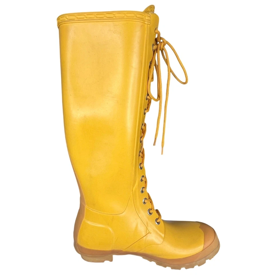 Botas de lluvia altas Hunter para mujer Watling amarillas talla US 8 Foto 4 de 4