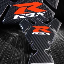 Real Carbon Fiber Gas/Fuel Tank Pad/Eagle-Shaped Logo Sticker Decal GSXR Gixxer