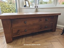 Solid Wood Rustic Coffee Table, Potential TV Unit