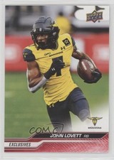 2024 Upper Deck UFL Exclusives 74/100 John Lovett #3 17iz