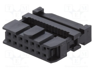 Stecker; IDC; weiblich; PIN: 14; mit Kabelführung; IDC; 1,27mm