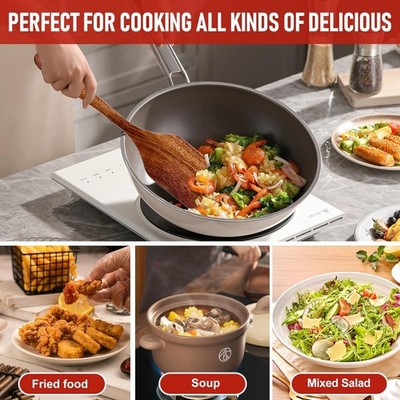 5 PCS Wooden Cooking Utensils Set, Kitchen Utensils Set, Wooden Spoons for Co...