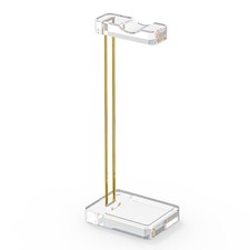 Headphone Stand for Desk, Clear Acrylic Headset Stand with Gold Metal Accent,...