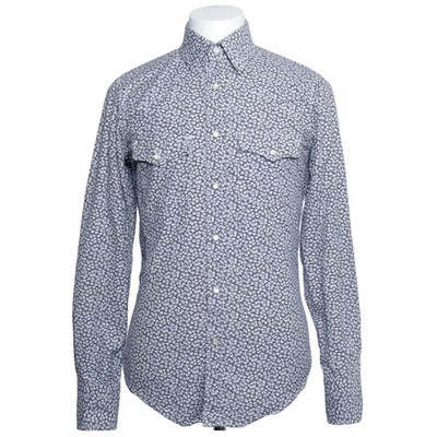 Tom Ford, Hemd, Größe: 38, Blau/Weiß, Baumwolle, Blumen, Herren #Y0h