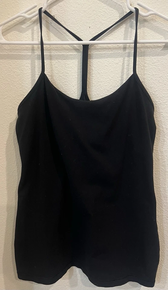 Camiseta sin mangas para mujer Lululemon Power Y espalda deportiva talla 8 negra sujetador incorporado yoga gimnasio Foto 2 de 4