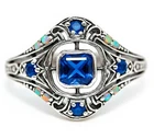 1CT Heat Treated Kyanite 925 Solid Sterling Silver Vintage Art Ring Sz 6 PC12-5