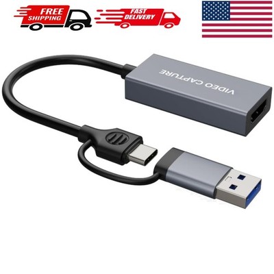 Video Capture Card with PD for Meta Quest 2/3/3s, HDMI to USB C/USB A Ad...