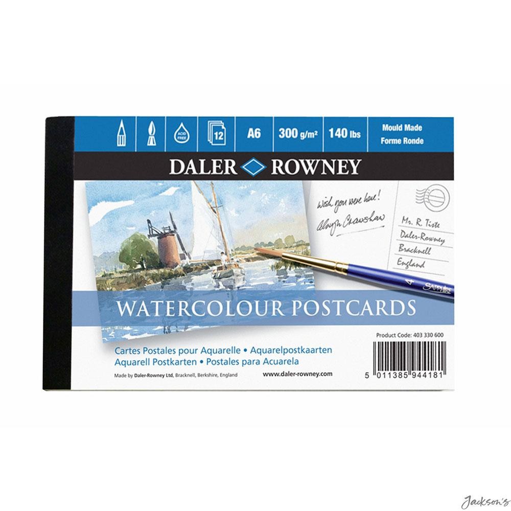 Daler-Rowney Langton Postcard Pad Watercolour Paper 300gsm A6 Not Surface 12 ...