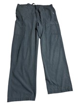 Landau Men Gray Drawstring Scrub Pant Size Large