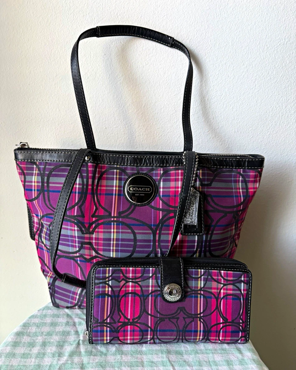 COACH Poppy ハンドバッグ チェック柄 パープル Coach Poppy Purple Bags & Handbags for Women | Updated Sep 2026