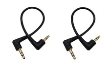 Stereo Audio Cable, 90 Degree Angled 3.5mm 3Pole TRS Male to Male Stereo Audi...